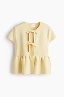 Knit Tie-Detail Top
