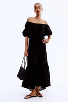 Robe maxi avec encolure carrée