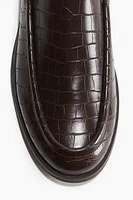 Crocodile-Patterned Loafers