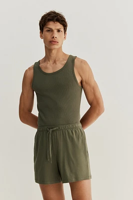 Cotton Pajama Tank Top and Shorts