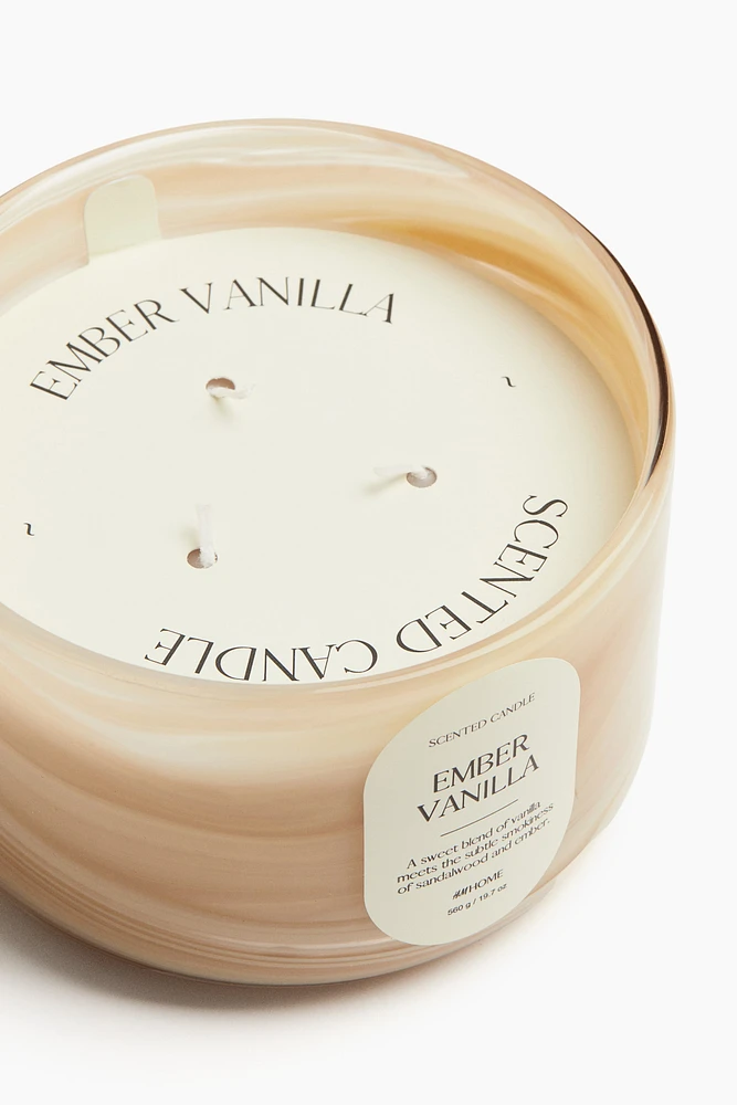Large Scented Candle Glass Holder