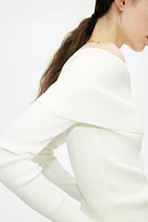 Rib-knit Off-the-shoulder Top