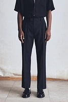 Regular-Fit Tailored Linen-Blend Pants