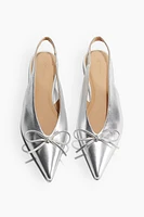 Ballerines en cuir avec bride arrière