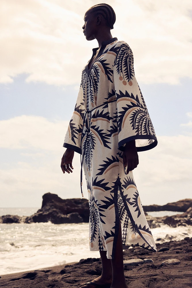 Tie-Belt Tunic Dress
