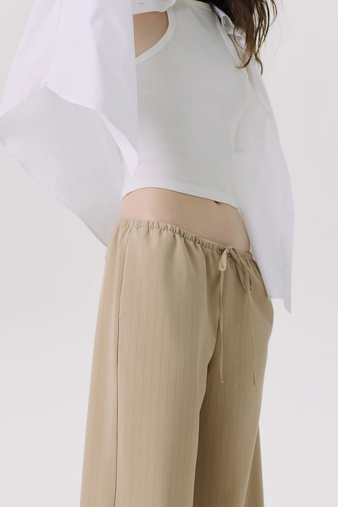 Twill Drawstring Pants