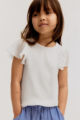 Chiffon-Sleeved Top