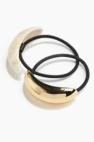 2-Pack Buckle-Detail Hair Elastics