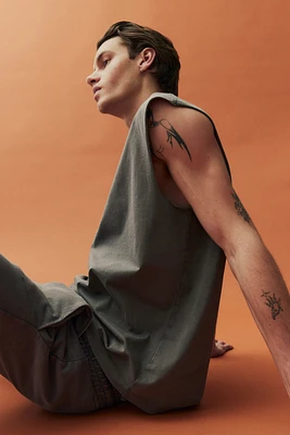 Regular-Fit Washed Tank Top