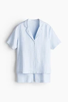 Linen-Blend Pajamas