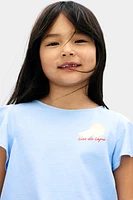 Flutter-Sleeved Cotton Top