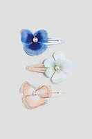 Lot de 3 barrettes avec appliqué