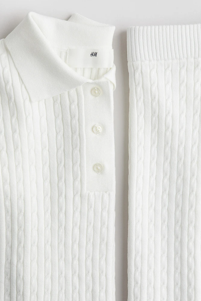 2-Piece Cable-Knit Set