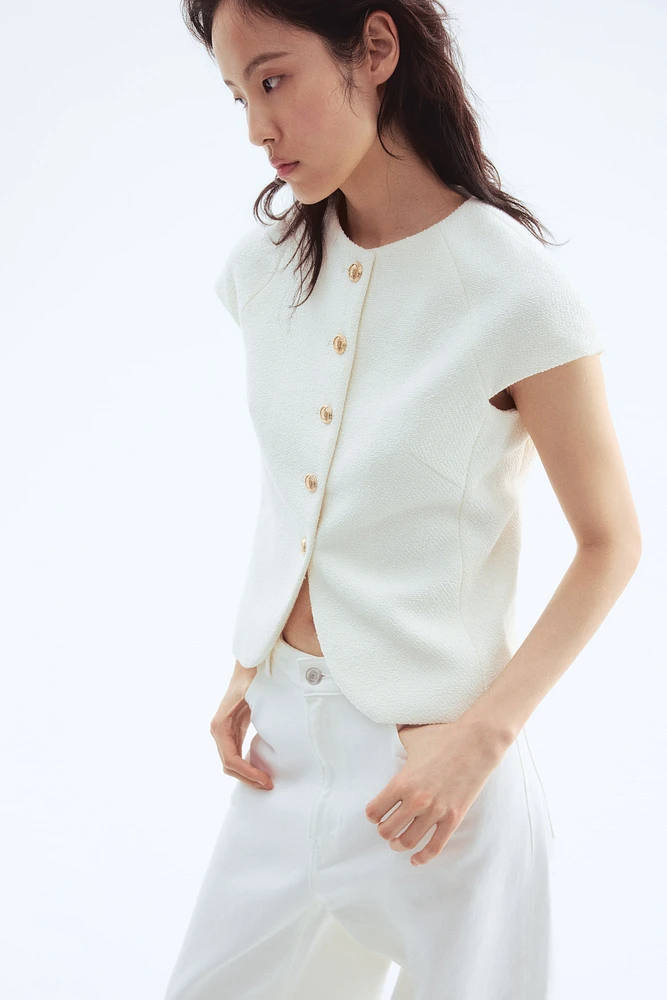 Button-Front Top