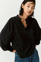 Batwing-Sleeved Blouse