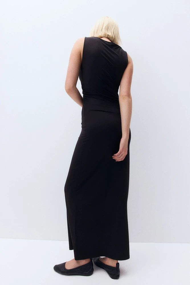 Draped Bodycon Maxi Dress