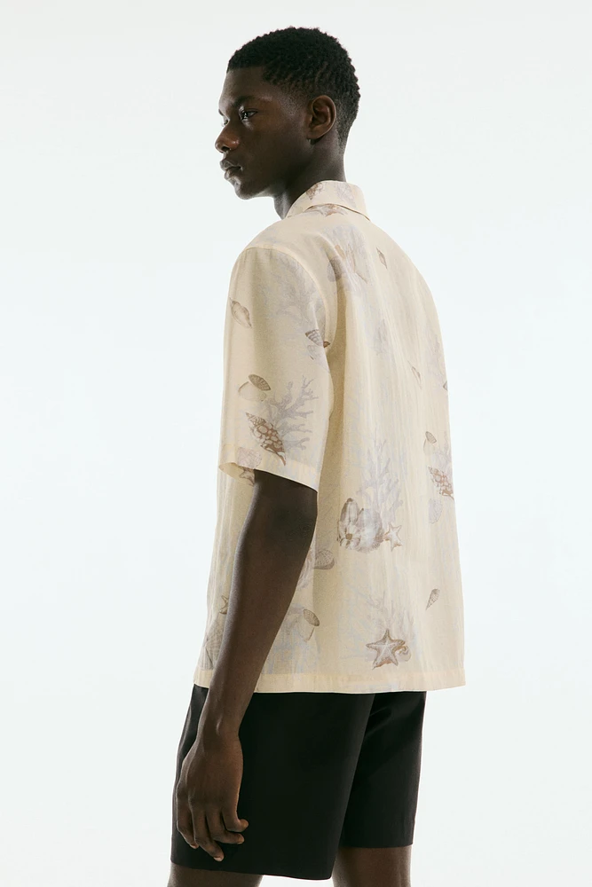 Regular-Fit Lyocell-Blend Resort Shirt