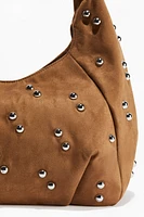 Stud-Embellished Shoulder Bag