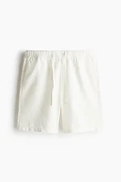 Short coupe décontractée en lin mélangé