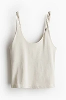 Tank Top with Twisted Shoulder Straps