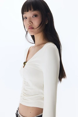 Gathered Cutout Top