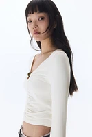 Gathered Cutout Top