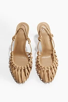 Heeled Slingbacks with Knots