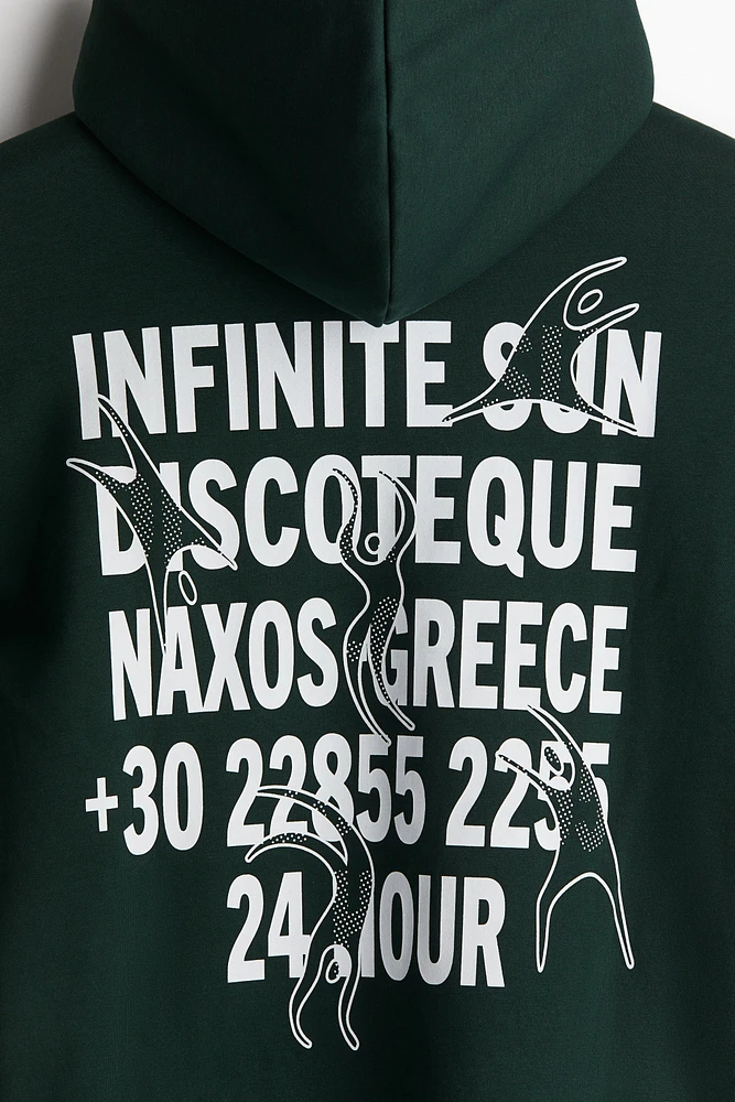 Loose Fit Printed Hoodie