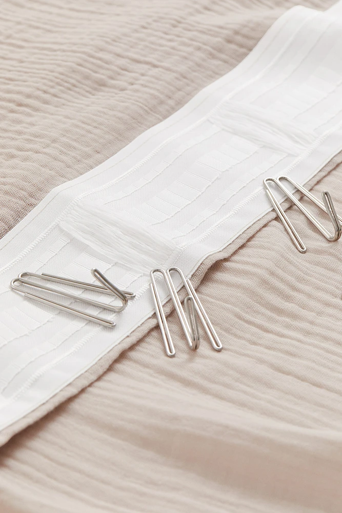 Lot de 1 rideau large en mousseline