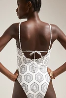 Ruffle-Trimmed Padded-Cup Swimsuit