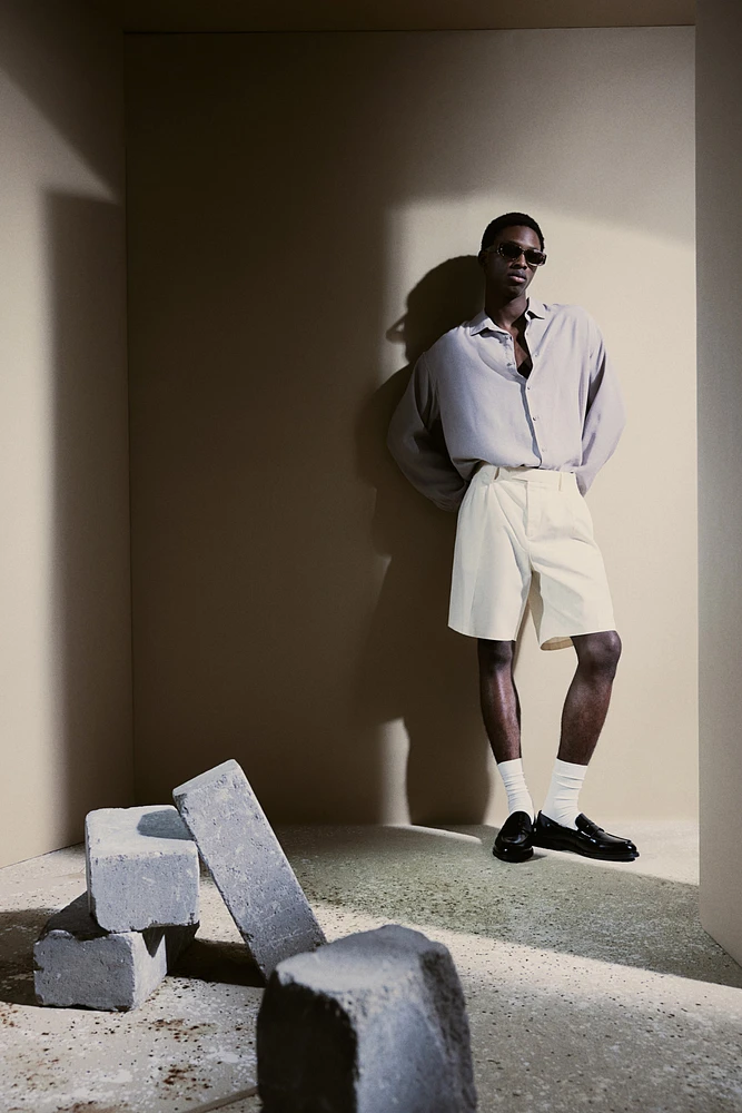 Relaxed-Fit Twill Bermuda Shorts