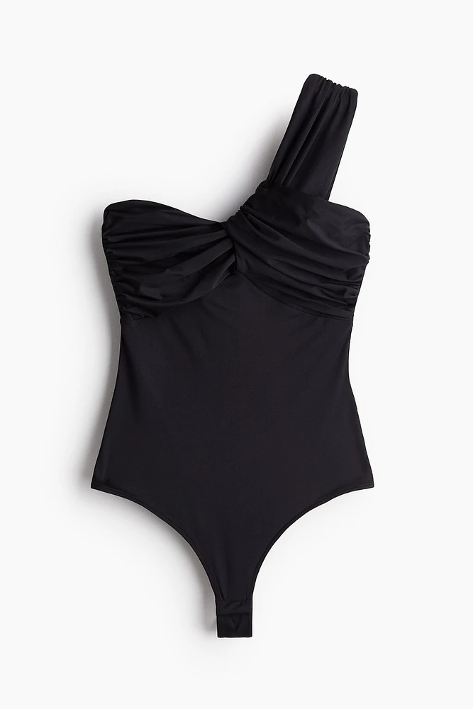 One-shoulder Thong Bodysuit