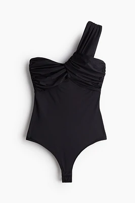 One-shoulder Thong Bodysuit