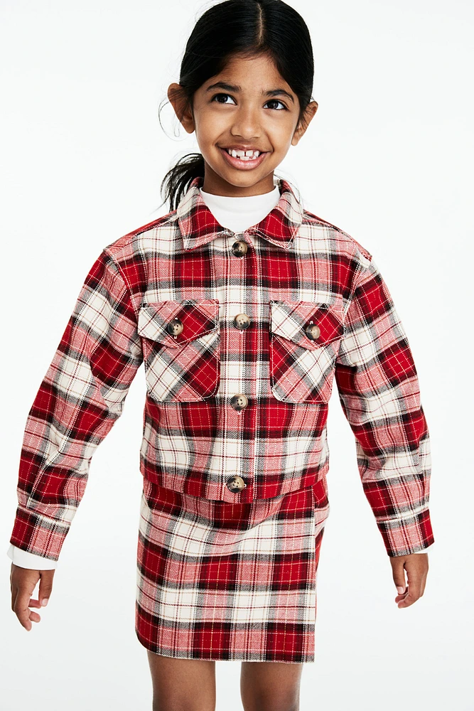 Veste courte en flanelle