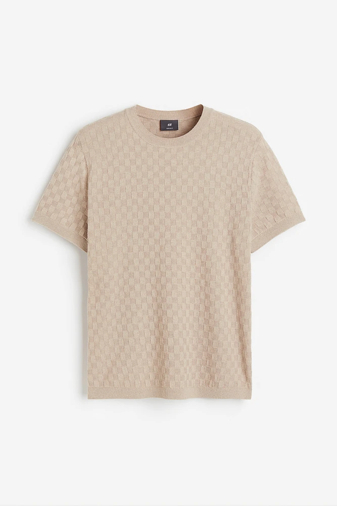 Regular Fit Pattern-knit T-shirt