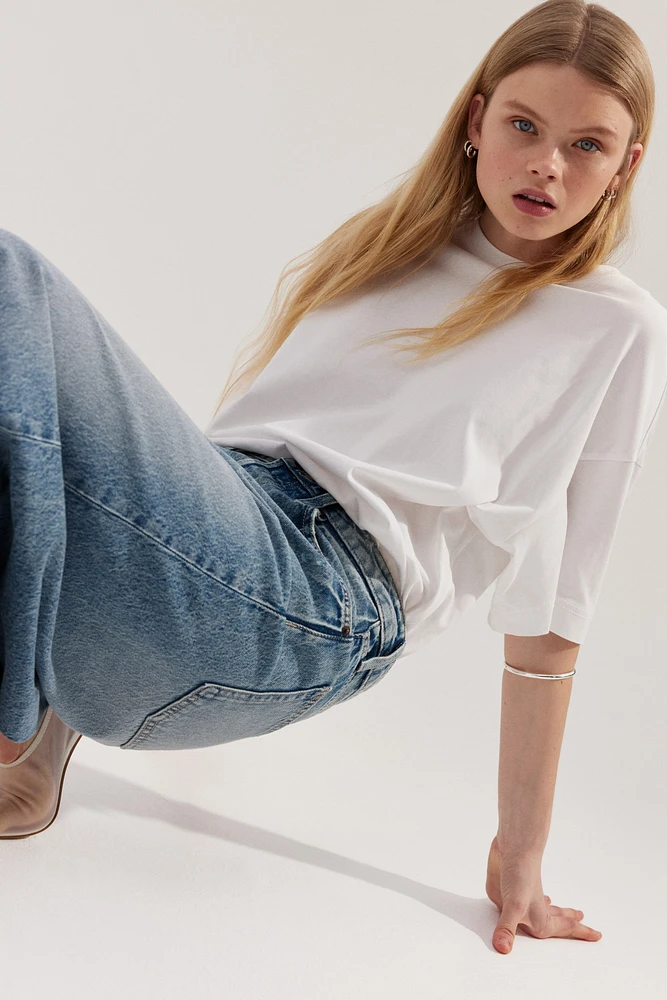 Jupe trapèze en denim