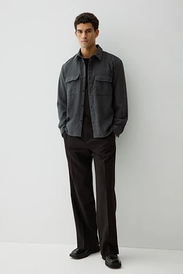 Regular Fit Felted Overshirt