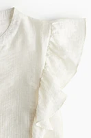 Ruffle-trimmed Blouse