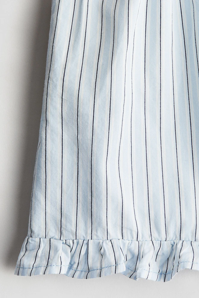 Ruffle-Trimmed Cotton Shorts