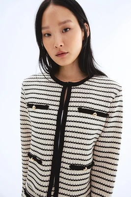Textured-Knit Cardigan