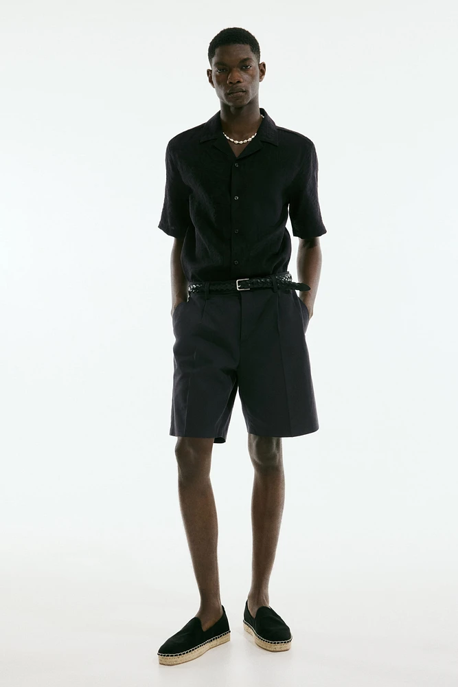 Regular-Fit Jacquard-Weave Resort Shirt