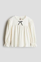 Picot-Trimmed Blouse