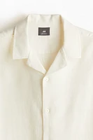 Regular Fit Jacquard-weave Resort Shirt