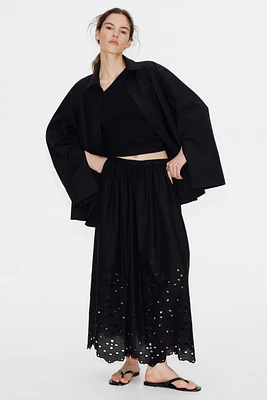 Eyelet-Embroidered Skirt