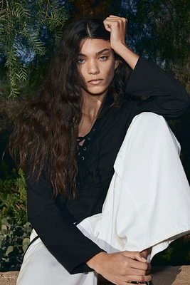 Laced-Detail Top