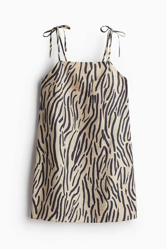 Dress with Tie Shoulder Straps