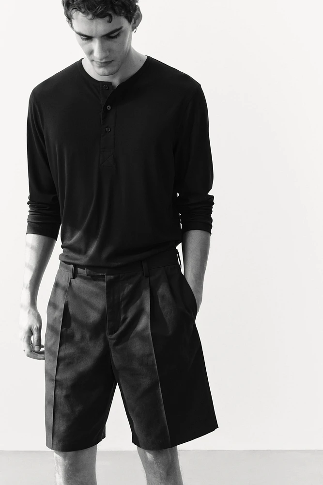 Slim-Fit Ribbed Jersey Shirt