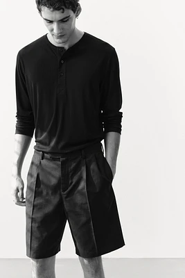 Slim-Fit Ribbed Jersey Shirt