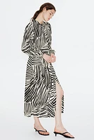 Long Puff-Sleeved Dress