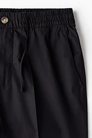 Regular-Fit Cropped Cotton Pants